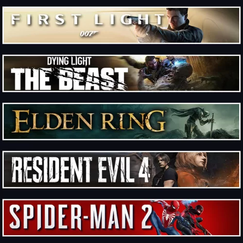  007 +Beast +Elden +Evil 4 +Spider 2